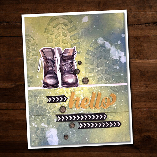Paper Rose - 6 x 6 Stencils - Bootprints 2 Paper Rose - 6 x 6 Stencils - Bootprints