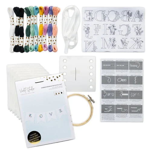Violet Studio - Kit - Make Your Own Embroidered Bunting