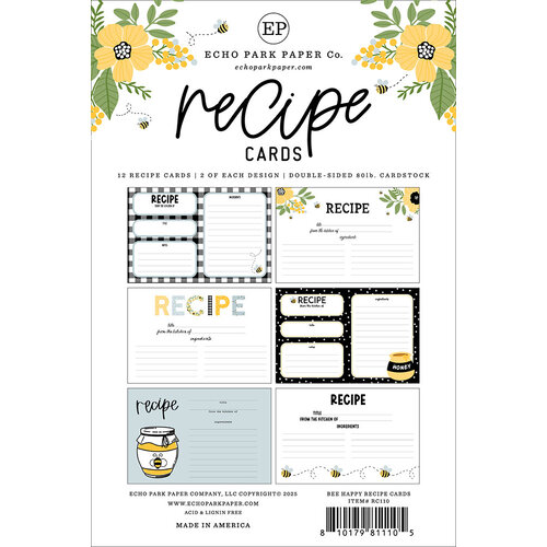 Echo Park - Recipe Cards Collection - Bee Happy