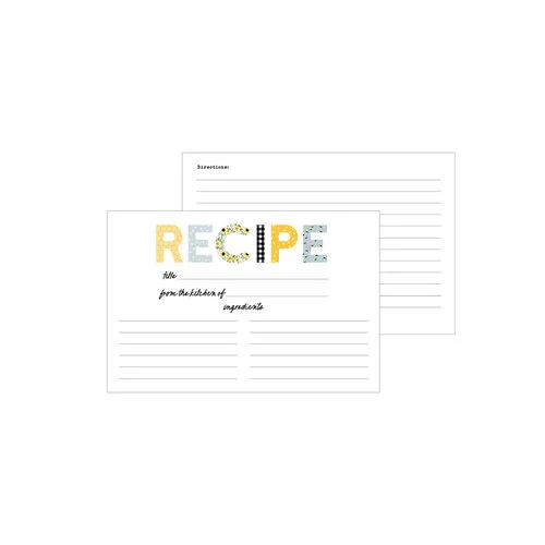 Echo Park - Recipe Cards Collection - Bee Happy 5 Echo Park - Recipe Cards Collection - Bee Happy