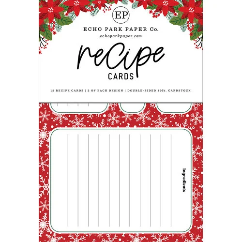 Echo Park - Recipe Cards Collection - Have A Holly Jolly Christmas