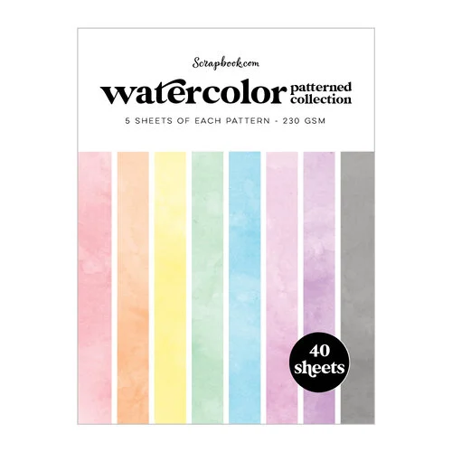 Scrapbook.com - Watercolor - Patterned Cardstock Paper Pad - Double Sided - 6x8 - 40 Sheets 1 Scrapbook.com - Watercolor - Patterned Cardstock Paper Pad - Double Sided - 6x8 - 40 Sheets