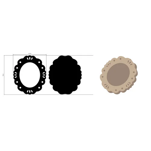 Stamperia - Timeless Collection - Crafty Shapes - Frame 3 Stamperia - Timeless Collection - Crafty Shapes - Frame