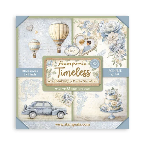 Stamperia - Timeless Collection - 8 x 8 Paper Pad - Single Face 1 Stamperia - Timeless Collection - 8 x 8 Paper Pad - Single Face