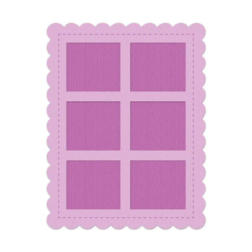 Scrapbook.com - Decorative Die Set - A2 Plate - Stitched Scallop Block Frame 1 Scrapbook.com - Decorative Die Set - A2 Plate - Stitched Scallop Block Frame