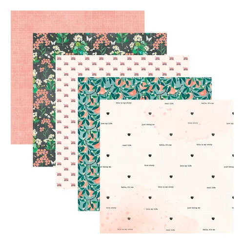 Spellbinders - Rosie's Studio - Hello It's Me Collection - 12 x 12 Designer Paper Pack