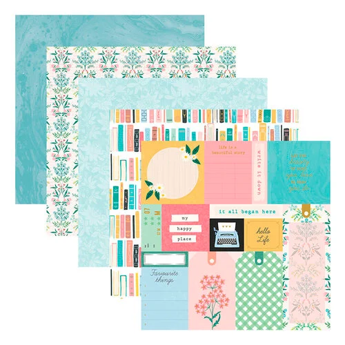 Spellbinders - Rosie's Studio - Hello It's Me Collection - 12 x 12 Designer Paper Pack