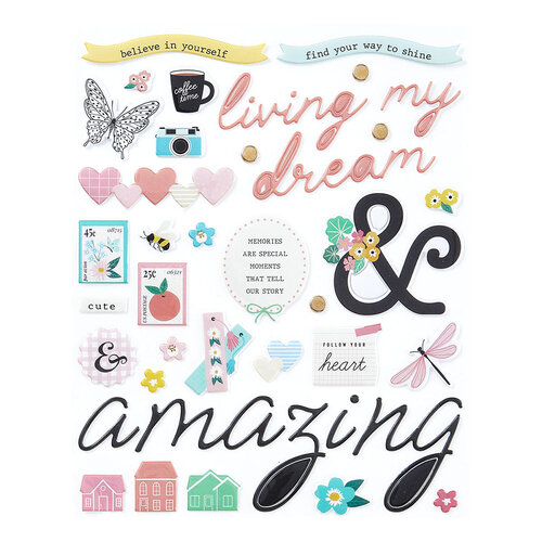 Spellbinders - Rosie's Studio - Hello It's Me Collection - Puffy Stickers 1 Spellbinders - Rosie's Studio - Hello It's Me Collection - Puffy Stickers