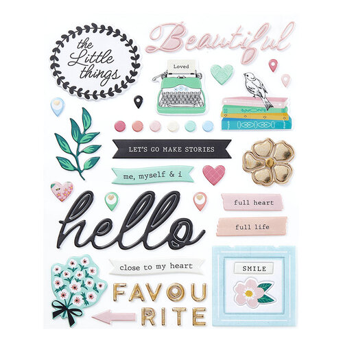 Spellbinders - Rosie's Studio - Hello It's Me Collection - Puffy Stickers 2 Spellbinders - Rosie's Studio - Hello It's Me Collection - Puffy Stickers