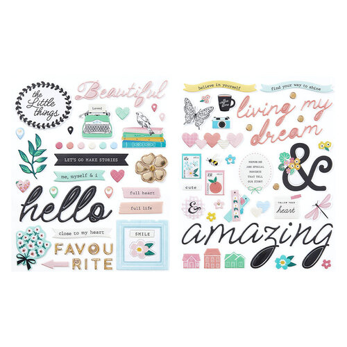 Spellbinders - Rosie's Studio - Hello It's Me Collection - Puffy Stickers 3 Spellbinders - Rosie's Studio - Hello It's Me Collection - Puffy Stickers