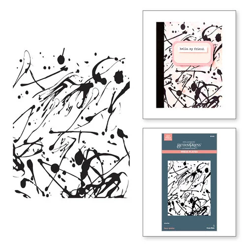 Spellbinders - Take Note Collection - BetterPress Plates - Memo Splatter