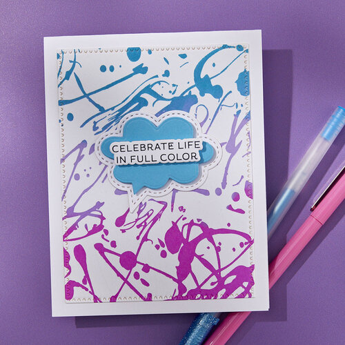Spellbinders - Take Note Collection - BetterPress Plates - Memo Splatter