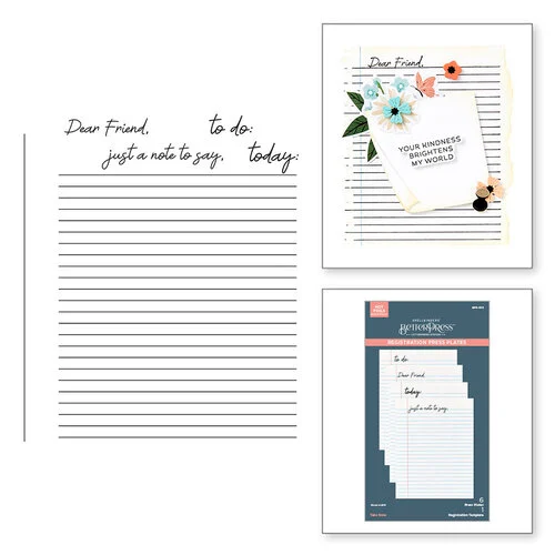 Spellbinders - Take Note Collection - BetterPress Plates and Registration - Take Note 1 Spellbinders - Take Note Collection - BetterPress Plates and Registration - Take Note