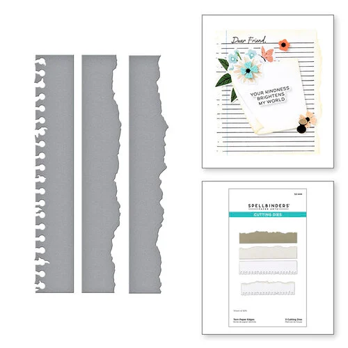 Spellbinders - Take Note Collection - Etched Dies - Torn Paper Edges 1 Spellbinders - Take Note Collection - Etched Dies - Torn Paper Edges
