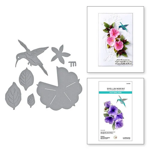 Spellbinders - Summer Solstice Garden Collection - Etched Dies - Petunia and Hummingbird 1 Spellbinders - Summer Solstice Garden Collection - Etched Dies - Petunia and Hummingbird