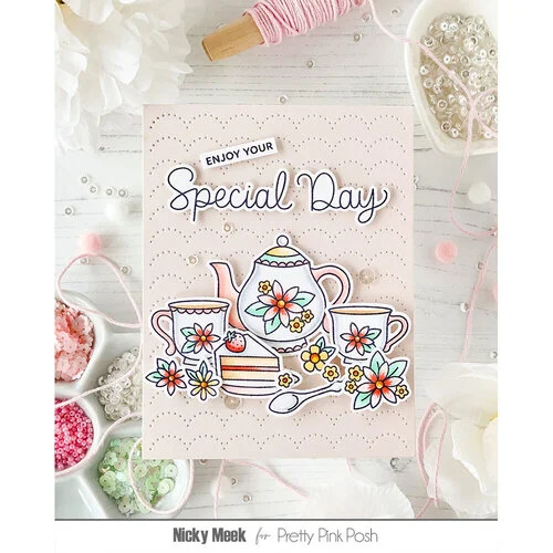 Pretty Pink Posh - Dies - Tea Time 3 Pretty Pink Posh - Dies - Tea Time