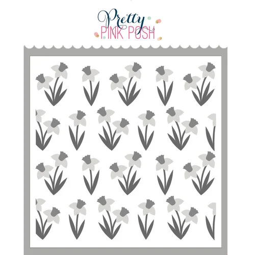 Pretty Pink Posh - Layering Stencils - Daffodils