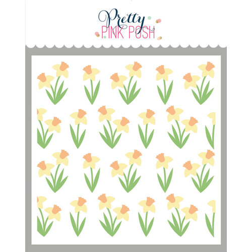 Pretty Pink Posh - Layering Stencils - Daffodils