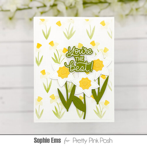 Pretty Pink Posh - Layering Stencils - Daffodils 5 Pretty Pink Posh - Layering Stencils - Daffodils