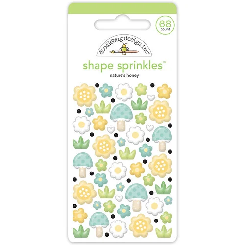 Doodlebug Design - Bee Happy Collection - Shape Sprinkles - Nature's Honey