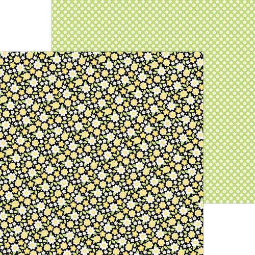 Doodlebug Design - Bee Happy Collection - 12 x 12 Double Sided Paper - Bee-Utiful Blossoms