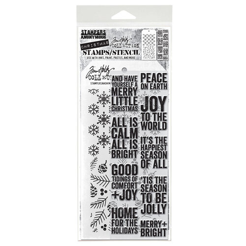 Stampers Anonymous - Tim Holtz - Clear Stamps and Stencil Set - Mixed Media 33 1 Stampers Anonymous - Tim Holtz - Clear Stamps and Stencil Set - Mixed Media 33