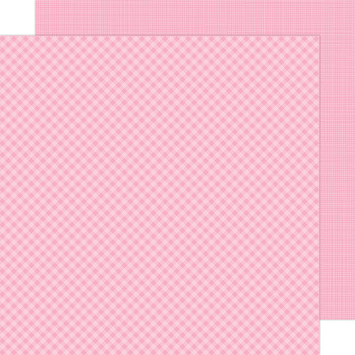 Doodlebug Design - 12 x 12 Double Sided Paper - Gingham and Linen Petite Prints - Cupcake