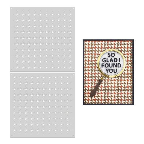 Hero Arts - Cased Closed Collection - Layering Stencils - Houndstooth