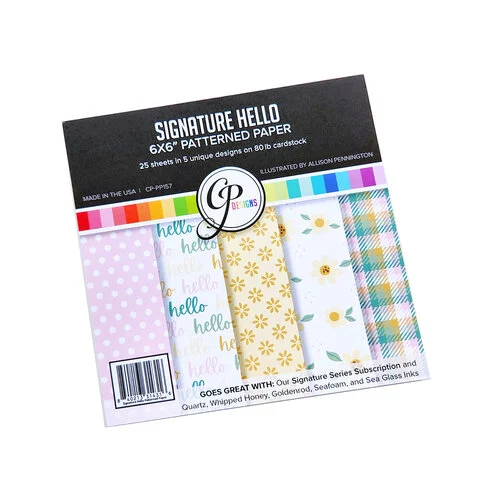 Catherine Pooler Designs - Hey There Honey Collection - 6 x 6 Patterned Paper Pack - Signature Hello