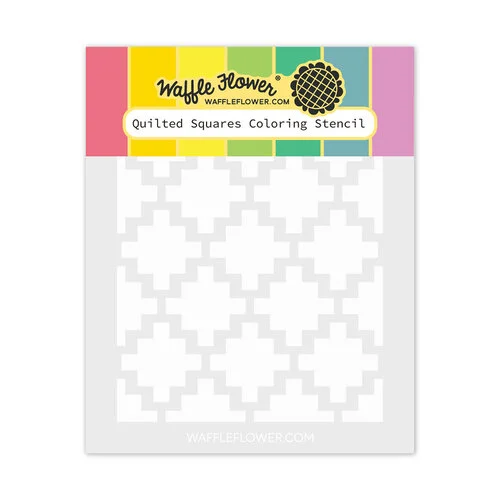 Waffle Flower Crafts - Stencils - Quilted Squares 1 Waffle Flower Crafts - Stencils - Quilted Squares