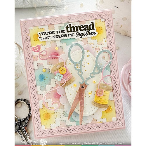 Waffle Flower Crafts - Stencils - Quilted Squares 4 Waffle Flower Crafts - Stencils - Quilted Squares
