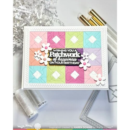 Waffle Flower Crafts - Craft Dies - Quilted Frames 2 Waffle Flower Crafts - Craft Dies - Quilted Frames