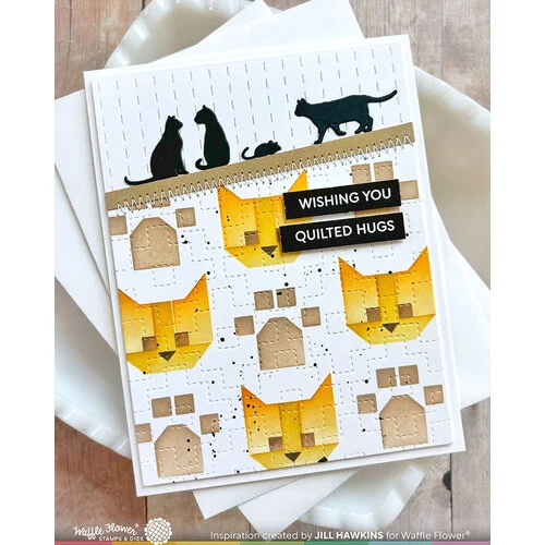Waffle Flower Crafts - Stencils - Patchwork Cat 4 Waffle Flower Crafts - Stencils - Patchwork Cat