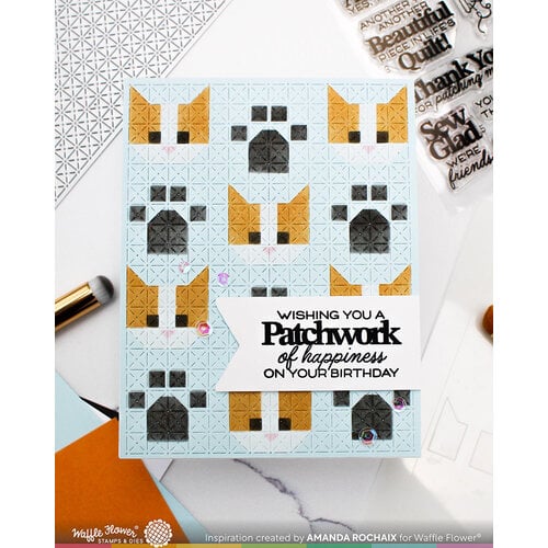 Waffle Flower Crafts - Stencils - Patchwork Cat 5 Waffle Flower Crafts - Stencils - Patchwork Cat