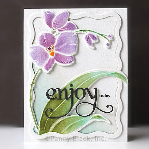 Penny Black - Laden Boughs Collection - Stencils - 3D Orchid