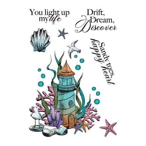 LDRS Creative - Beach Days Collection - Clear Photopolymer Stamps - Lighthouse