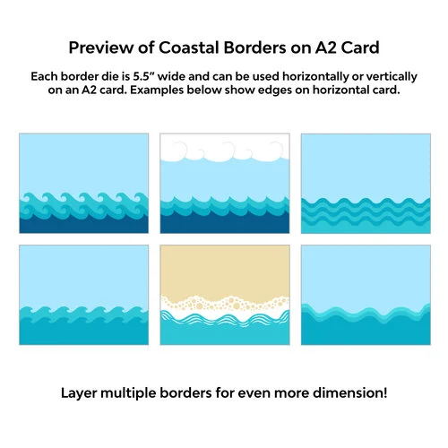 Scrapbook.com - Decorative Die Set - Coastal Borders - Edges - 8 Set Variety 2 Scrapbook.com - Decorative Die Set - Coastal Borders - Edges - 8 Set Variety