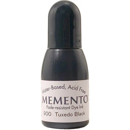 Tsukineko - Memento - Fade Resistant Dye Ink Pad - Reinker - Tuxedo Black