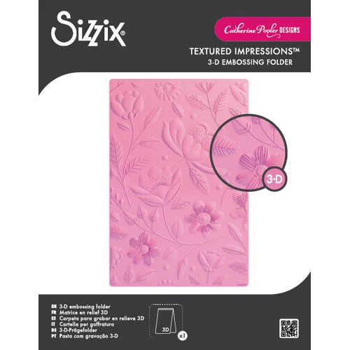 Sizzix - Catherine Pooler - 3D Textured Impressions Embossing Folder- Happy Garden 1