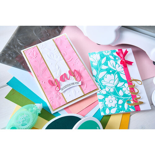 Sizzix - Catherine Pooler - 3D Textured Impressions Embossing Folder- Happy Garden 1