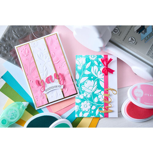 Sizzix - Catherine Pooler - 3D Textured Impressions Embossing Folder- Happy Garden 1