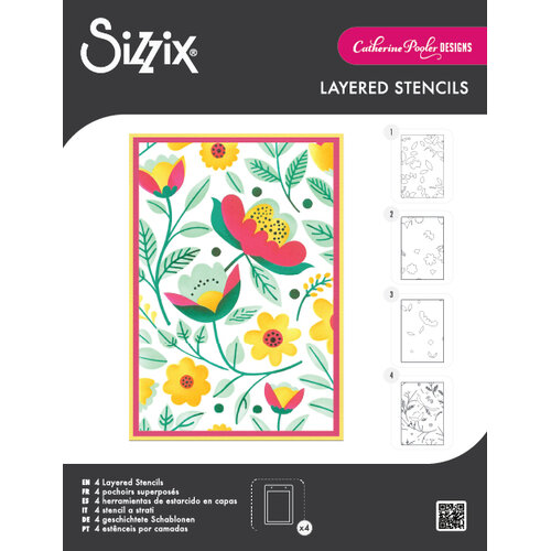 Sizzix - Catherine Pooler - Stencils - Happy Garden 2