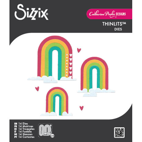 Sizzix - Catherine Pooler - Thinlits Dies - Rainbow Arches 1 Sizzix - Catherine Pooler - Thinlits Dies - Rainbow Arches