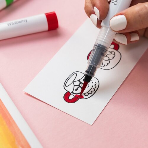 Scrapbook.com - Lustre Brush Marker - Wildberry 4 Scrapbook.com - Lustre Brush Marker - Wildberry