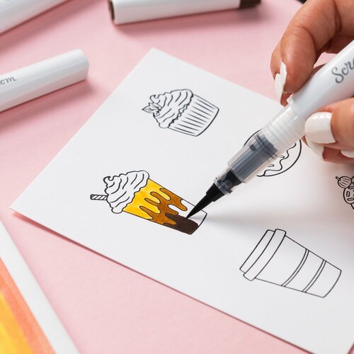 Scrapbook.com - Lustre Brush Marker - Dark Chocolate 4 Scrapbook.com - Lustre Brush Marker - Dark Chocolate