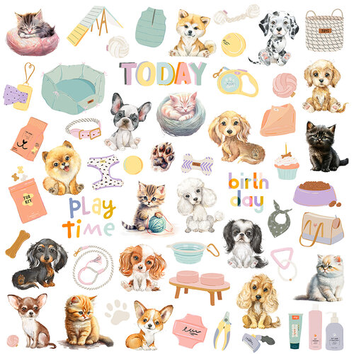 Memory Place - Pet Life Collection - 12 x 12 Double Sided Paper - Play Time 2 Memory Place - Pet Life Collection - 12 x 12 Double Sided Paper - Play Time