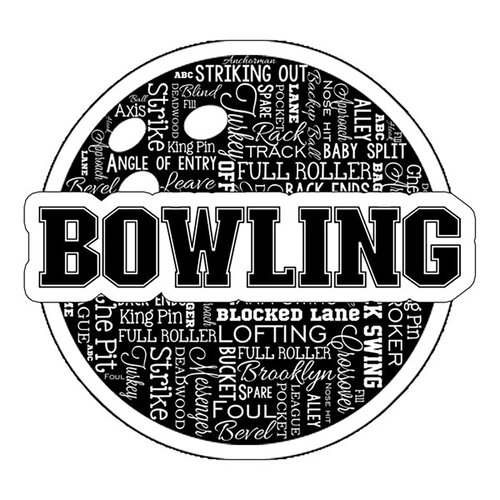 Scrapbook Customs - Laser Cuts - Bowling Collage 1 Scrapbook Customs - Laser Cuts - Bowling Collage