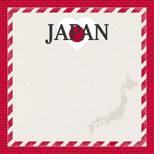 Scrapbook Customs - 12 x 12 Paper Pack - Japan 9 Scrapbook Customs - 12 x 12 Paper Pack - Japan