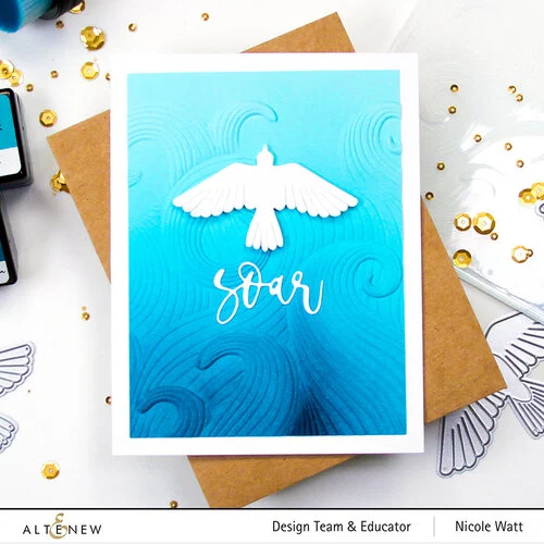 Altenew - Embossing Folder - 3D - Mighty Waves 3 Altenew - Embossing Folder - 3D - Mighty Waves