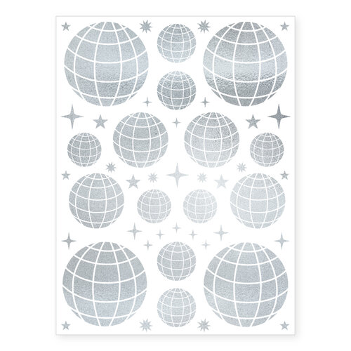 Scrapbook.com - Disco Ball and Shimmer Rub-Ons - Silver - 4 Sheets 3 Scrapbook.com - Disco Ball and Shimmer Rub-Ons - Silver - 4 Sheets